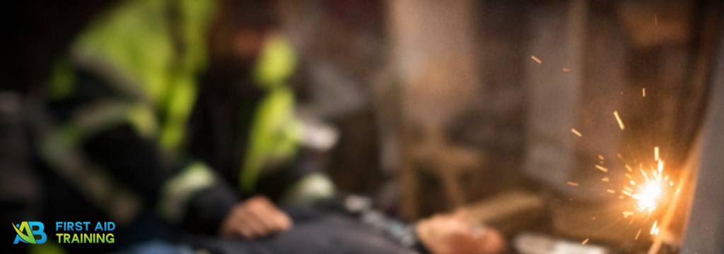 Electrician performing Low Voltage Rescue LVR practical assessment